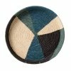 UGANDA Cool Color Blocked Raffia Tray 2 UGANDA Cool Color Blocked Raffia Tray
