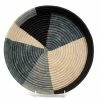 UGANDA Opal Gray Color Blocked Raffia Tray HOME 2 UGANDA Opal Gray Color Blocked Raffia Tray HOME