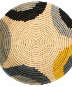 UGANDA HOME Opal Gray + Mustard Fleur Tray