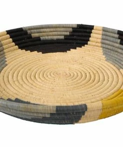 UGANDA HOME Opal Gray + Mustard Fleur Tray 7 UGANDA HOME Opal Gray + Mustard Fleur Tray