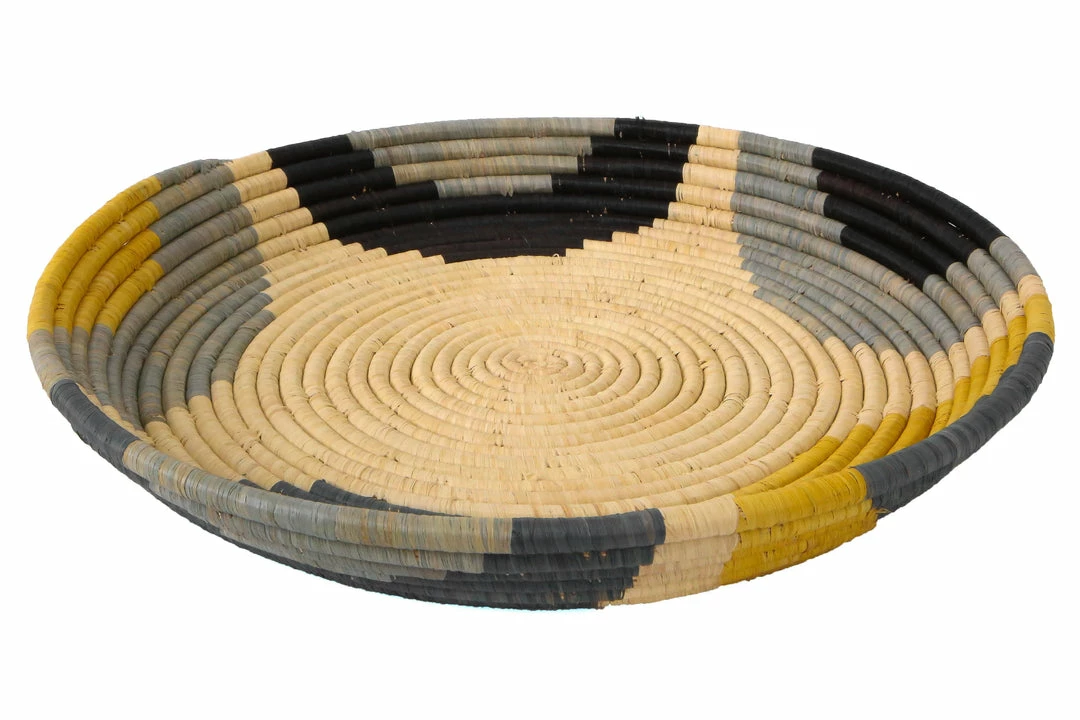 UGANDA HOME Opal Gray + Mustard Fleur Tray 5 UGANDA HOME Opal Gray + Mustard Fleur Tray