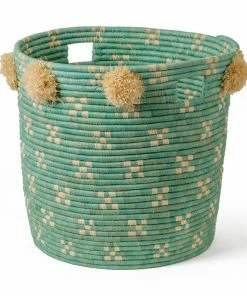 UGANDA Teal Polkadot Pom Pom Hamper