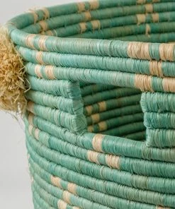 UGANDA Teal Polkadot Pom Pom Hamper