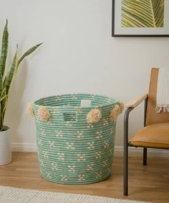 UGANDA Teal Polkadot Pom Pom Hamper