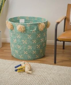 UGANDA Teal Polkadot Pom Pom Hamper