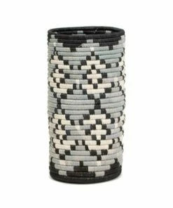 RWANDA HOME Black + Gray Tofali Vase