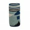 RWANDA Silver Blue Abstract Vase