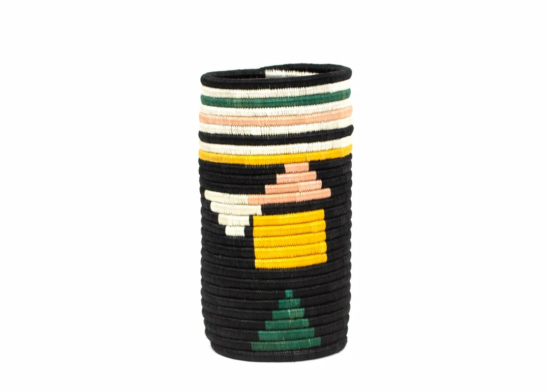 RWANDA Black + Neon Abstract Vase 3 RWANDA Black + Neon Abstract Vase