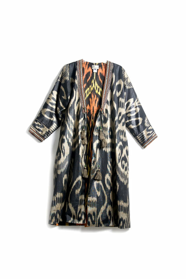 UZBEKISTAN CLOTHING Classic Ikat Chapan 6 UZBEKISTAN CLOTHING Classic Ikat Chapan