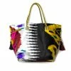 UZBEKISTAN Expandable Ikat Bag With Tassels BAGS