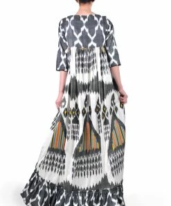 UZBEKISTAN CLOTHING Guli Maxi Ikat Dress