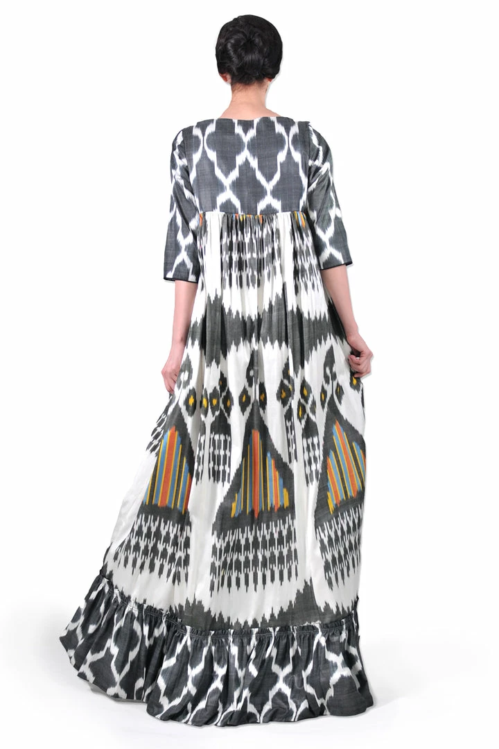 UZBEKISTAN CLOTHING Guli Maxi Ikat Dress 4 UZBEKISTAN CLOTHING Guli Maxi Ikat Dress