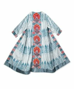 UZBEKISTAN CLOTHING Hand-Embroidered Suzani Ikat Robe
