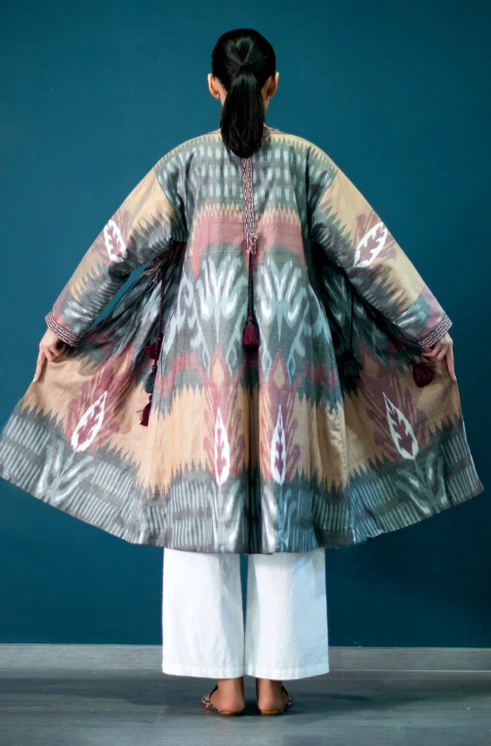 UZBEKISTAN Classic Ikat Chapan CLOTHING 3 UZBEKISTAN Classic Ikat Chapan CLOTHING