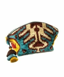 UZBEKISTAN Ikat Velvet Cosmetic Bag