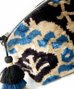 UZBEKISTAN Ikat Velvet Cosmetic Bag
