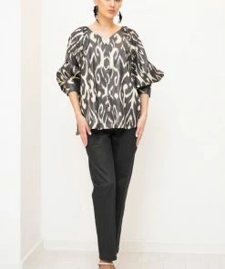 UZBEKISTAN Feruza Ikat Top CLOTHING