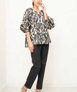 UZBEKISTAN Feruza Ikat Top CLOTHING