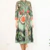 UZBEKISTAN CLOTHING Ikat Shirt Dress With Sash
