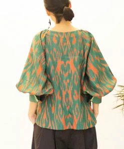 UZBEKISTAN CLOTHING Feruza Ikat Top