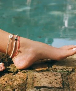 GREECE Heather Evil Eye Anklet JEWELRY