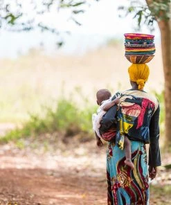 RWANDA Black & White Fani Placemat