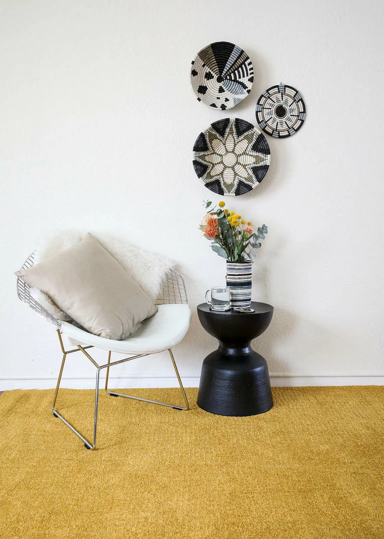 RWANDA 14" Extra Large Slate Jua Round Basket HOME 6 RWANDA 14" Extra Large Slate Jua Round Basket HOME