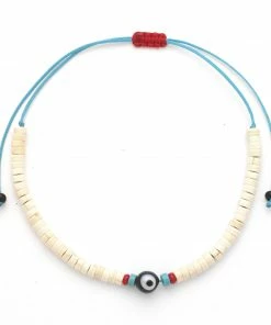 GREECE Evil Eye Chaolite Anklet