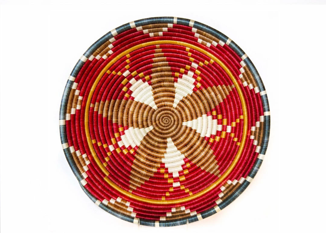 RWANDA HOME 14" Extra Large Earth Red Hope Basket 2 RWANDA HOME 14" Extra Large Earth Red Hope Basket