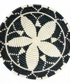 RWANDA 14" Extra Large Black & White Kwizera Basket HOME