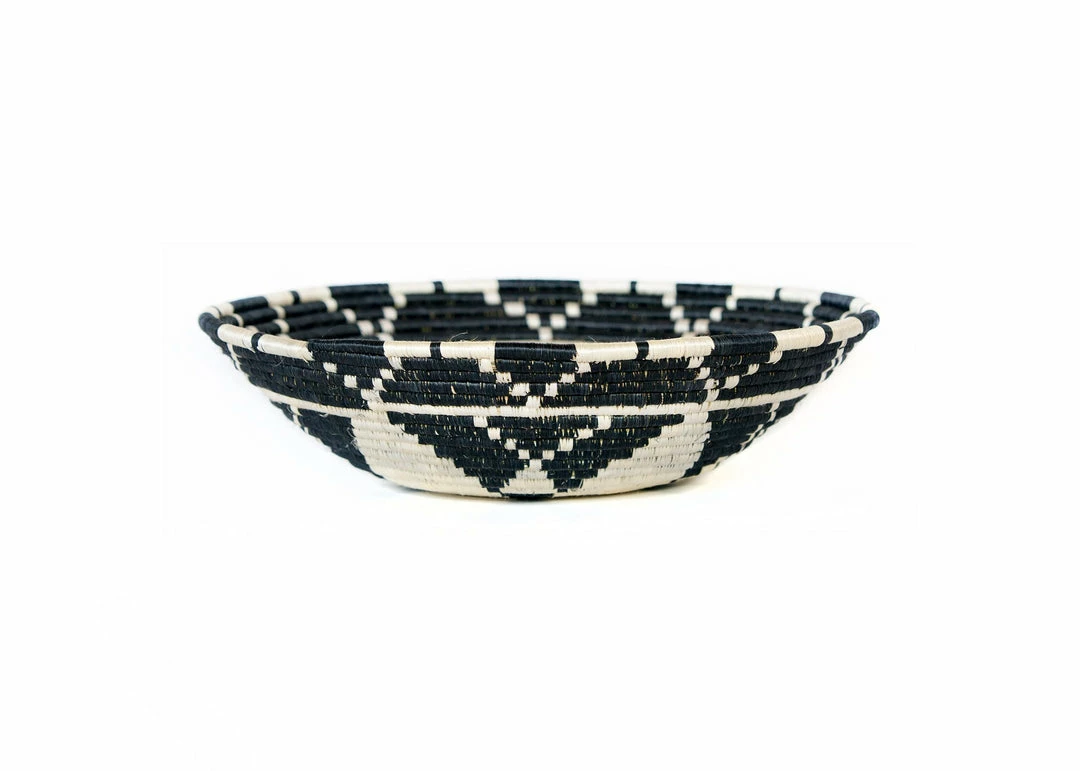 RWANDA 14" Extra Large Black & White Kwizera Basket HOME 4 RWANDA 14" Extra Large Black & White Kwizera Basket HOME