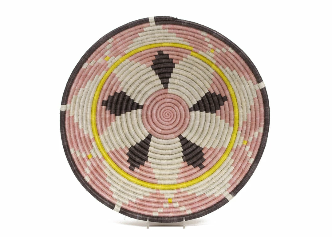 RWANDA 14" Extra Large Pale Blush & Sun Kwizera Bowl HOME 3 RWANDA 14" Extra Large Pale Blush & Sun Kwizera Bowl HOME