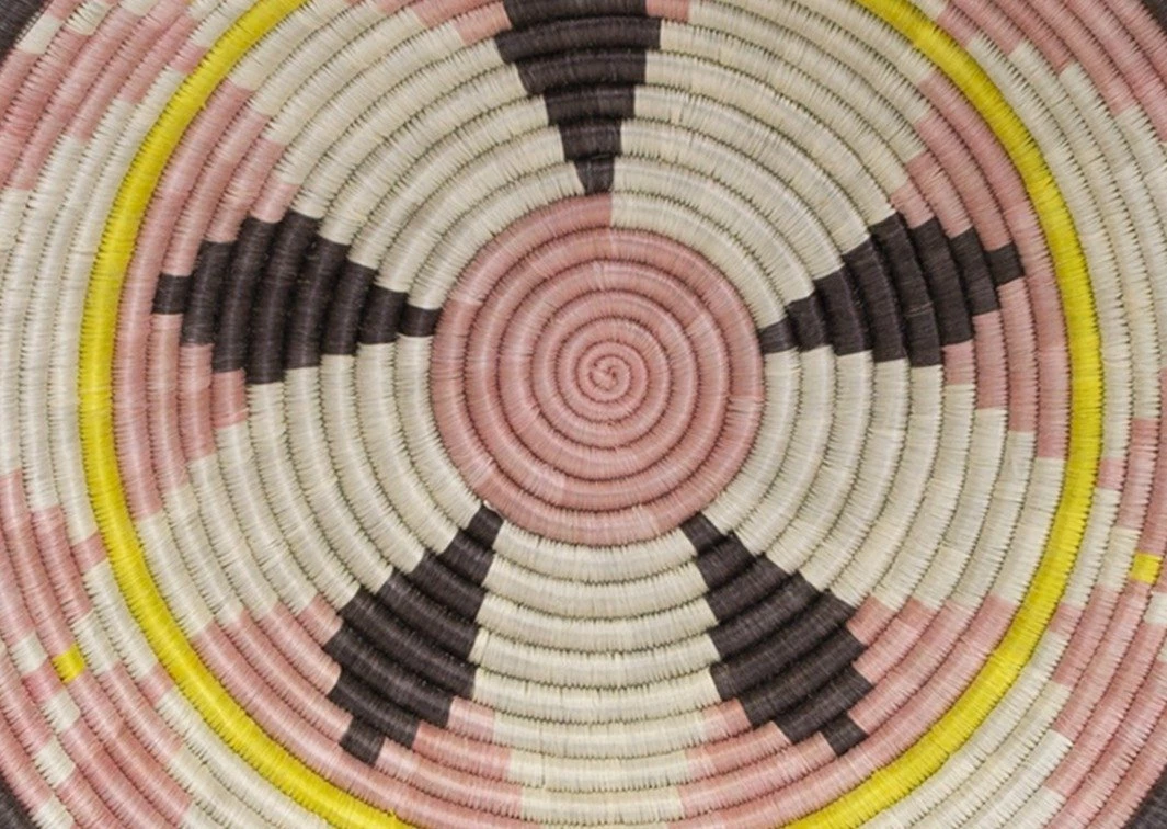 RWANDA 14" Extra Large Pale Blush & Sun Kwizera Bowl HOME 5 RWANDA 14" Extra Large Pale Blush & Sun Kwizera Bowl HOME