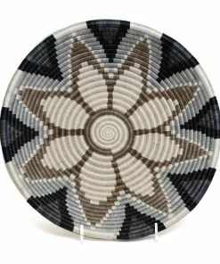 RWANDA 14" Extra Large Slate Jua Round Basket HOME