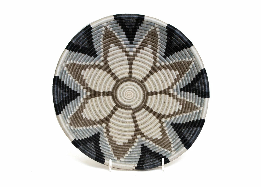 RWANDA 14" Extra Large Slate Jua Round Basket HOME 3 RWANDA 14" Extra Large Slate Jua Round Basket HOME