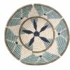 RWANDA HOME 14" Extra Large Silver Blue Hope Round Basket