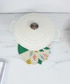 RWANDA Fani Metallic Floret Hot Pad 8 RWANDA Fani Metallic Floret Hot Pad