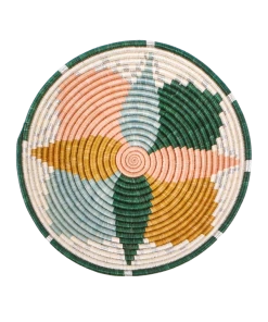 RWANDA 14" Extra Large Floret Round Basket HOME