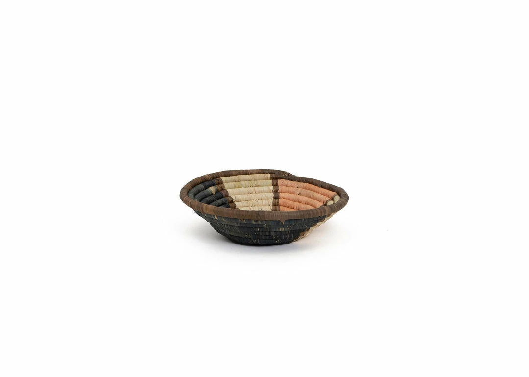 UGANDA 6" Small Peach Soleil Round Basket 4 UGANDA 6" Small Peach Soleil Round Basket