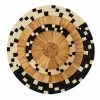 UGANDA Oversized Checkered Banana Bark Round Basket HOME 1 UGANDA Oversized Checkered Banana Bark Round Basket HOME