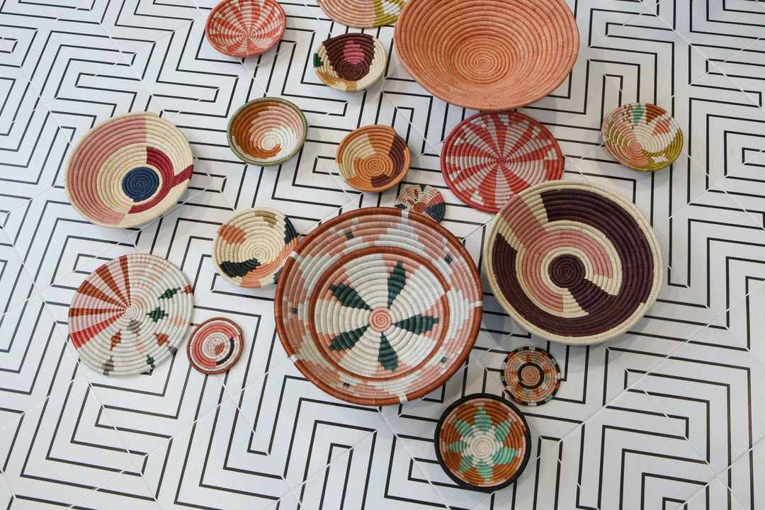 UGANDA HOME 6" Small Vivid Sukari Round Basket 4 UGANDA HOME 6" Small Vivid Sukari Round Basket