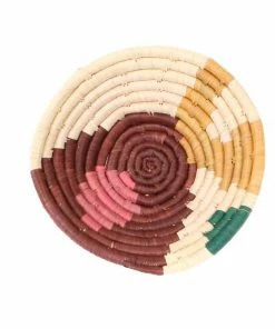 UGANDA HOME 6" Small Vivid Sukari Round Basket