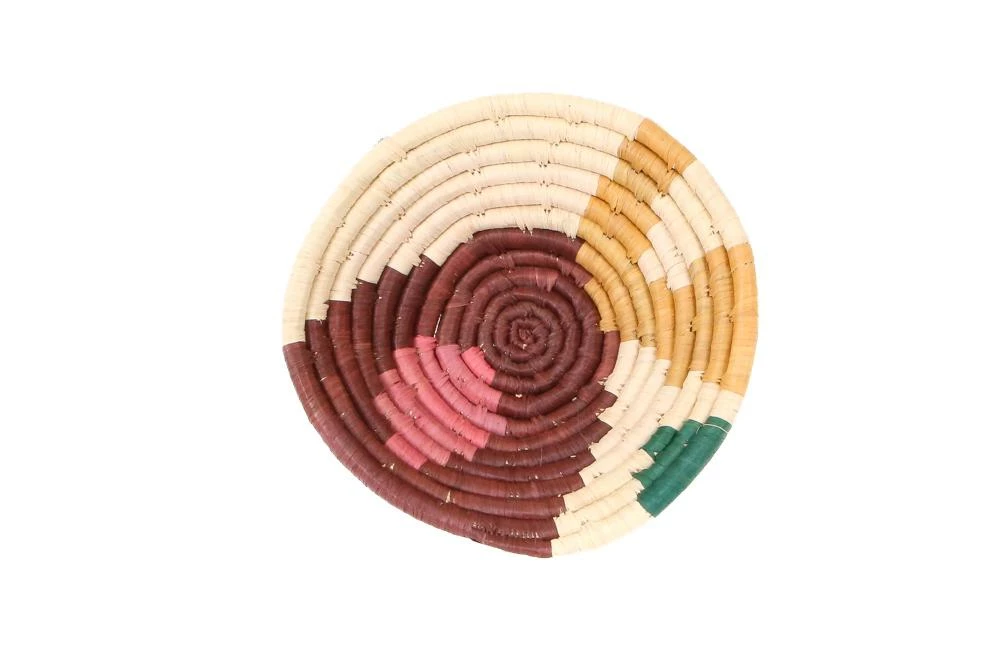UGANDA HOME 6" Small Vivid Sukari Round Basket 3 UGANDA HOME 6" Small Vivid Sukari Round Basket