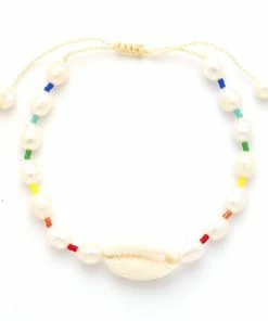 GREECE JEWELRY Freshwater Baroque Pearl Rainbow Bracelet