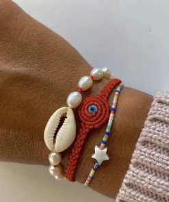 GREECE JEWELRY Freshwater Baroque Pearl Rainbow Bracelet