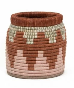 RWANDA Clay + Dusty Peach Kitchen Utensil Holder HOME