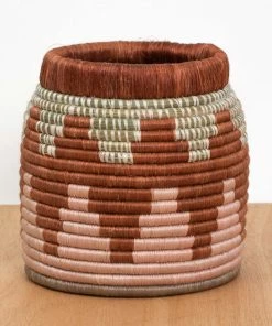 RWANDA Clay + Dusty Peach Kitchen Utensil Holder HOME 11 RWANDA Clay + Dusty Peach Kitchen Utensil Holder HOME