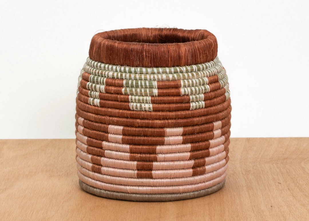 RWANDA Clay + Dusty Peach Kitchen Utensil Holder HOME 7 RWANDA Clay + Dusty Peach Kitchen Utensil Holder HOME