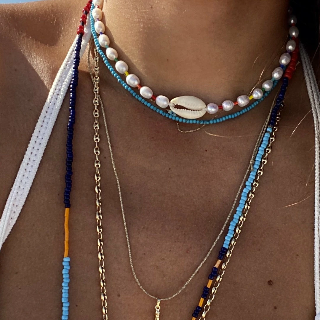 GREECE Freshwater Baroque Pearl Rainbow Choker JEWELRY 4 GREECE Freshwater Baroque Pearl Rainbow Choker JEWELRY