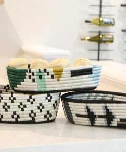 RWANDA HOME Slate Oval Basket